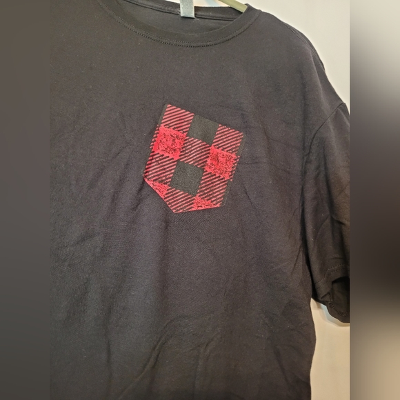 XL plaid pocket tee black - Picture 5 of 6